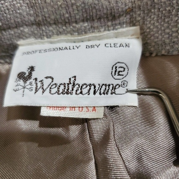 Vintage 70's Weathervane High Rise Lined Gray Pleated Slacks Size 10 - Picture 9 of 10